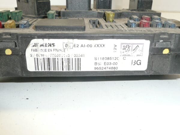 Ecu Siemens BSI E03-00 Citroën Peugeot 9652474880 S118085120 – Image 2